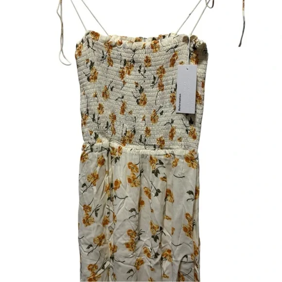 NWT Reformation Sable Midi Dress Floral Cream S - Picture 10 of 11